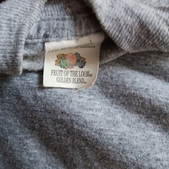 Vtg Men's T-shirt XXXL Single Stitch gray Sleeveless Fruit Loom 90s Grunge 3XL - Picture 5 of 5